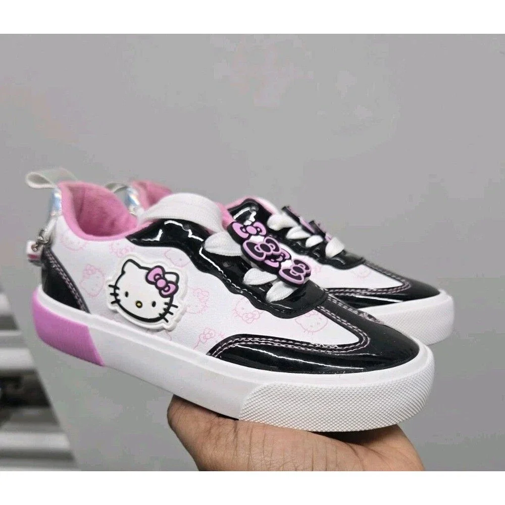 Hello Kitty Girl's Lace Up Low Top Sneakers Pink Sizes 11 New - Picture 7 of 7